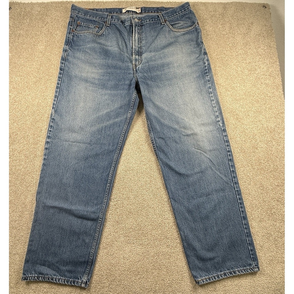 Levi's 550 Mens 42x32 Relaxed‎ Fit Medium Wash Blue Denim Jeans